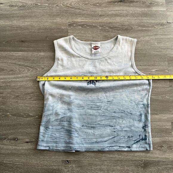 Vintage Y2K Harley-Davidson Blue Marble Tank Top biker size XL - Picture 5 of 5